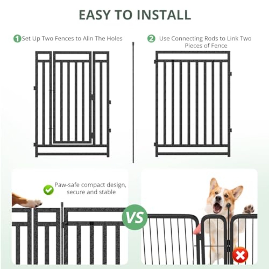 屋外用犬用フェンス、庭用犬用プレイペン、屋内用、高さ40イン - Outdoor Camping Dog Kennel のレビューと価格