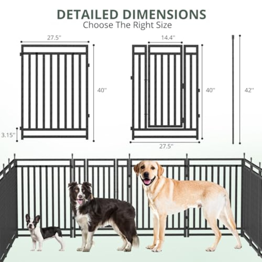 屋外用犬用フェンス、庭用犬用プレイペン、屋内用、高さ40イン - Outdoor Camping Dog Kennel のレビューと価格
