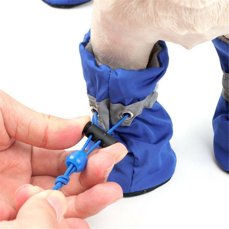 4 個小型犬の靴ハイキングブーツ防水犬の靴中型スリッパ子犬ブ - Outdoor Camping Slippers のレビューと価格