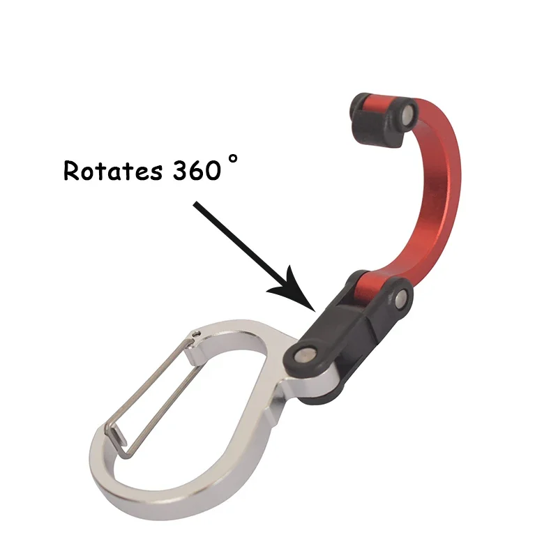 多機能ハイブリッドギアクリップカラビナ 360 度回転フック - Outdoor Camping Essential Gear のレビューと価格