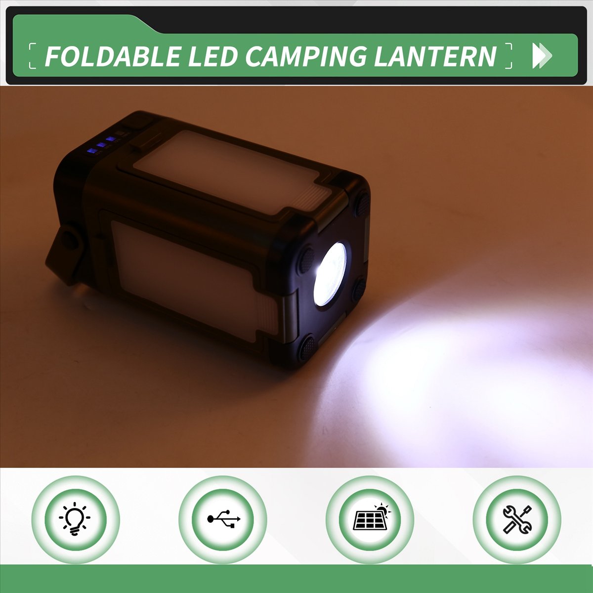 X08A 折りたたみ式 LED キャンプランタン ソーラー充 - Camping Solar Lantern のレビューと価格