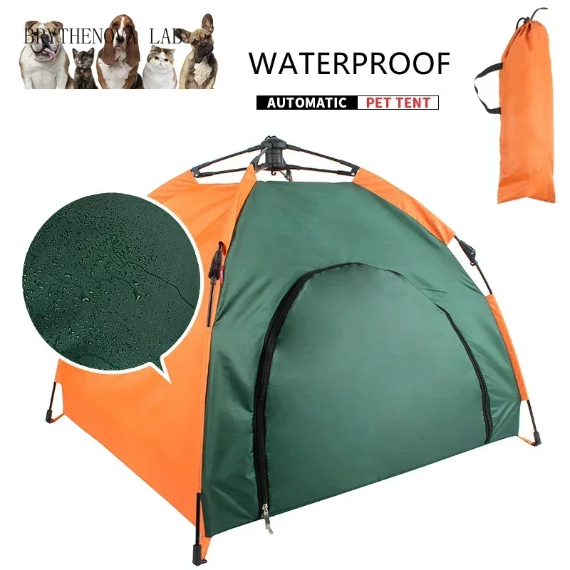 犬小屋テント 猫ベッド ペットクッション 防水 自動点灯 キ - Outdoor Camping Dog Kennel のレビューと価格