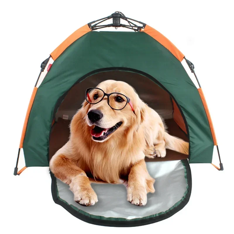 犬小屋テント 猫ベッド ペットクッション 防水 自動点灯 キ - Outdoor Camping Dog Kennel のレビューと価格