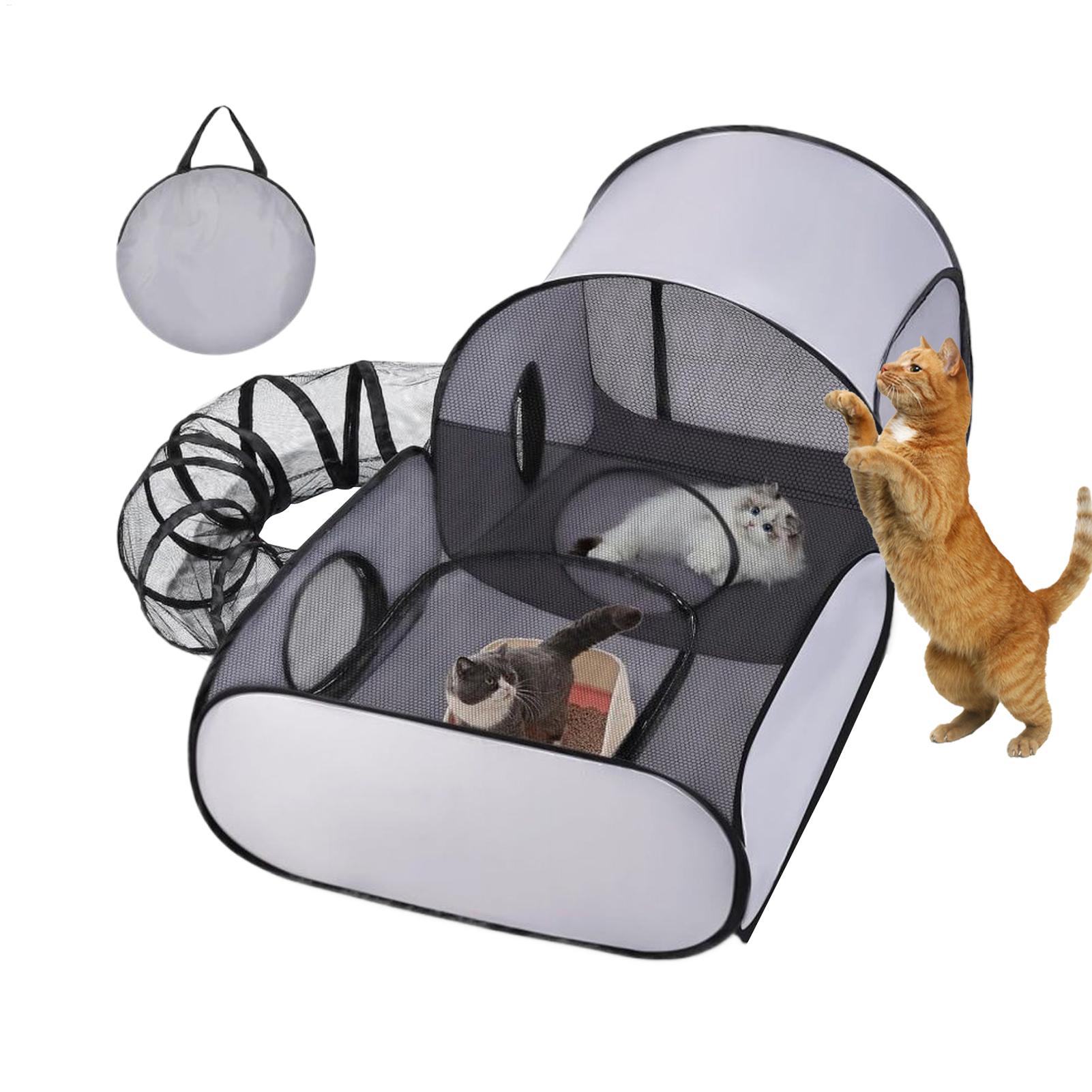 2025年式犬用フェンス（周囲トンネル付き）、屋外/屋内用猫 - Outdoor Camping Dog Fence のレビューと価格