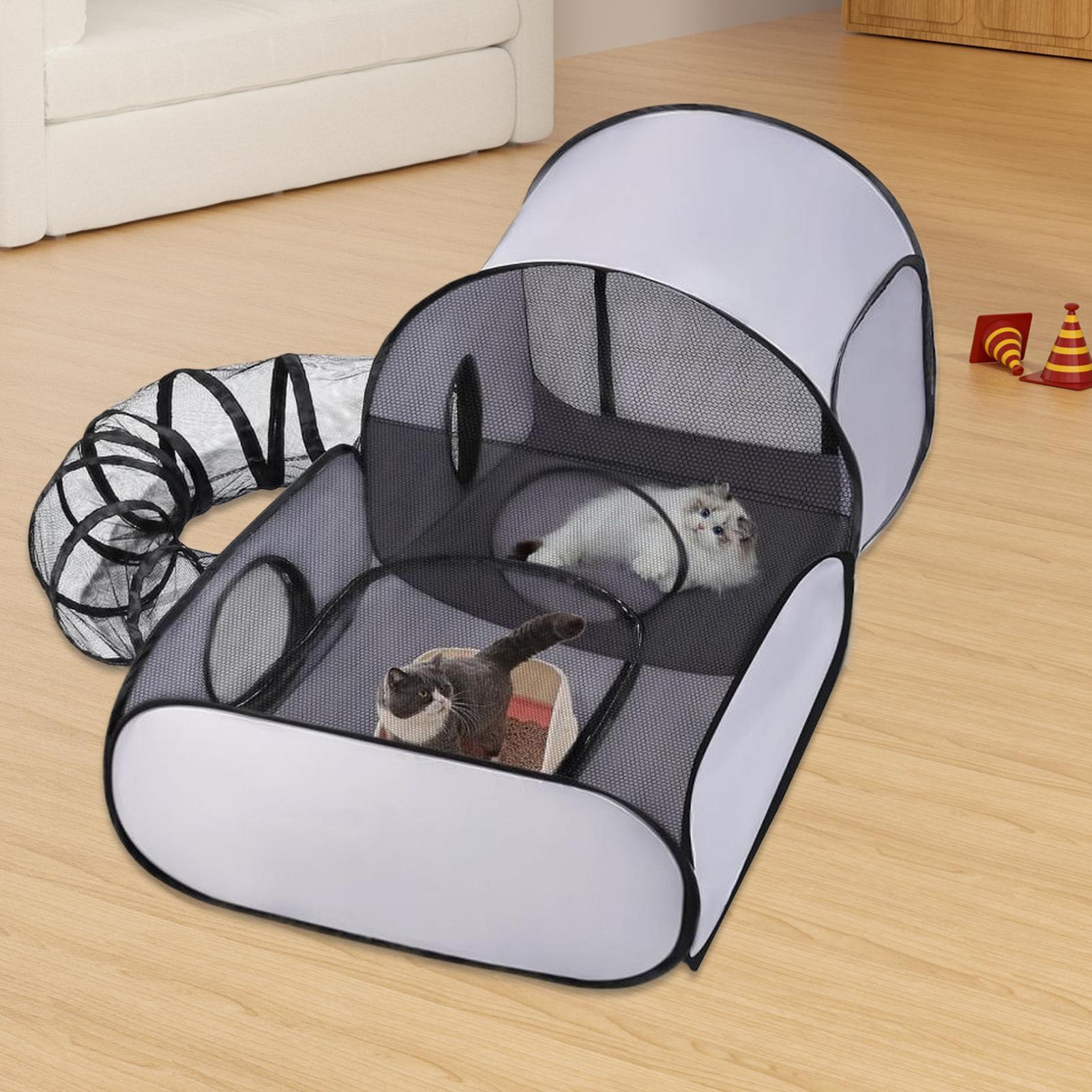 2025年式犬用フェンス（周囲トンネル付き）、屋外/屋内用猫 - Outdoor Camping Dog Fence のレビューと価格